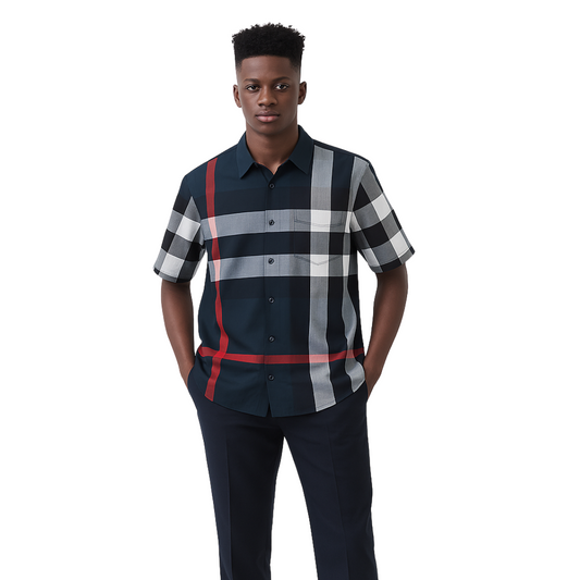 Black Stripes Brbry Polo Shirt