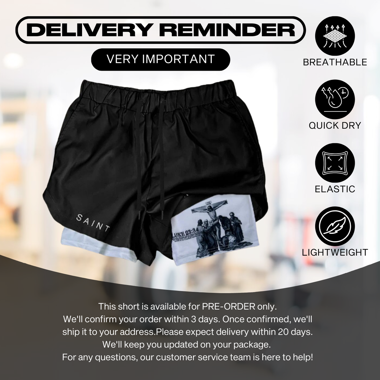 Pre-Order Christian Cross Shorts Multiple Designs