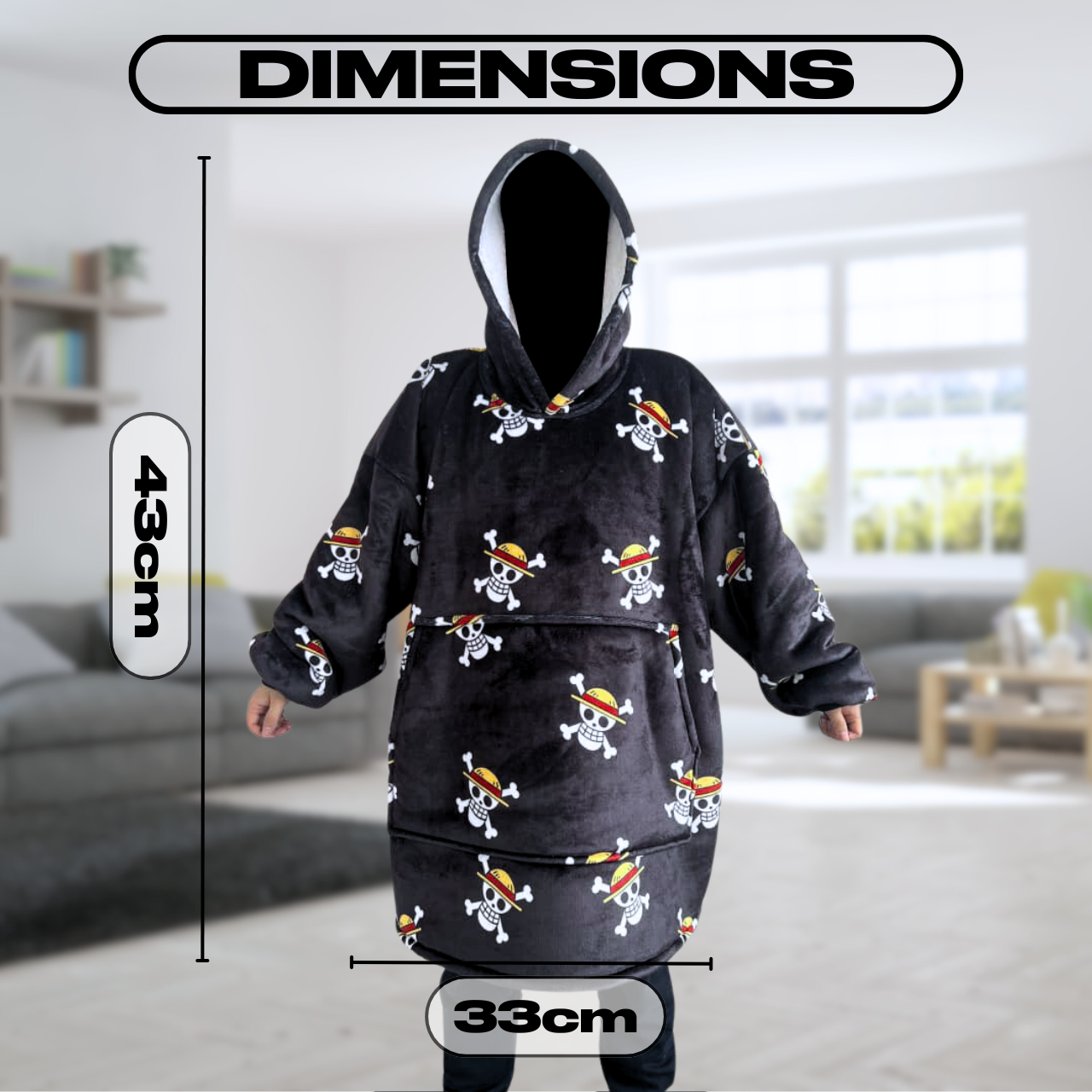 Anime Blanket Hoodie Multiple Designs C1