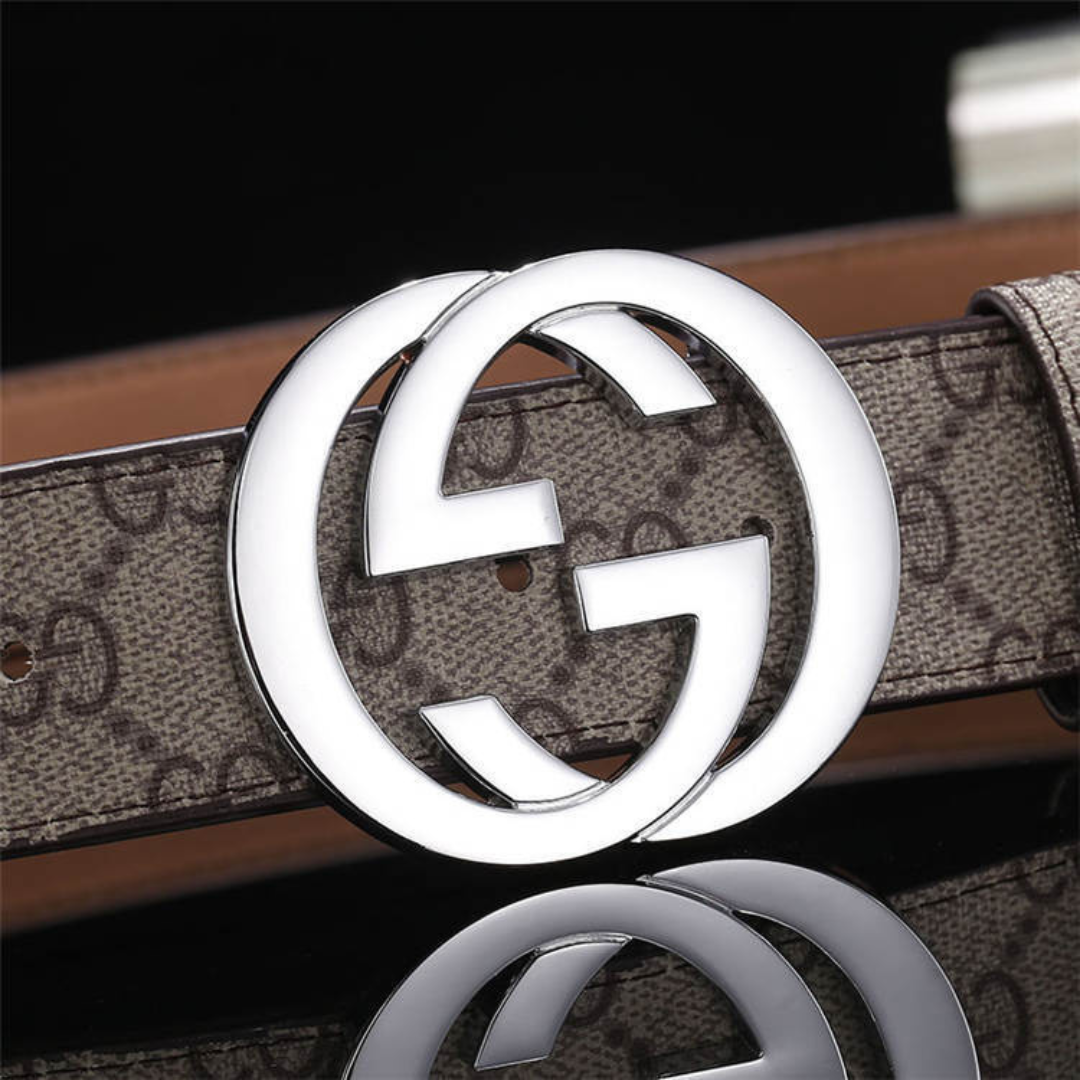 GG with White buckle design Belt