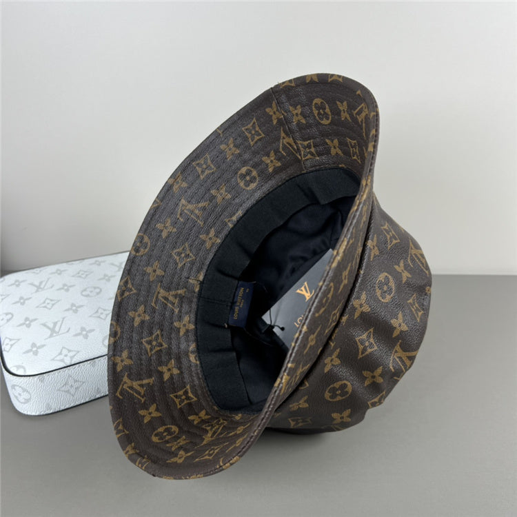 Brown LLV Design Bucket Hat