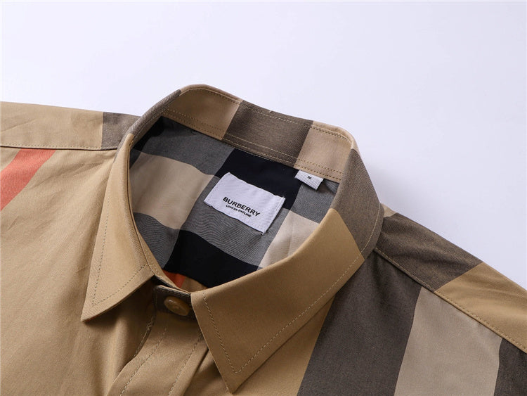 Brown Stripes Brbry Polo Shirt
