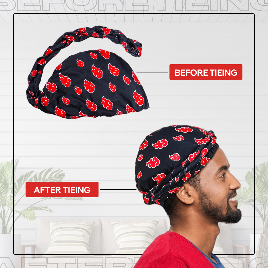 Anime Turban for Men - Satin Hair Wrap Crown Limited Supply