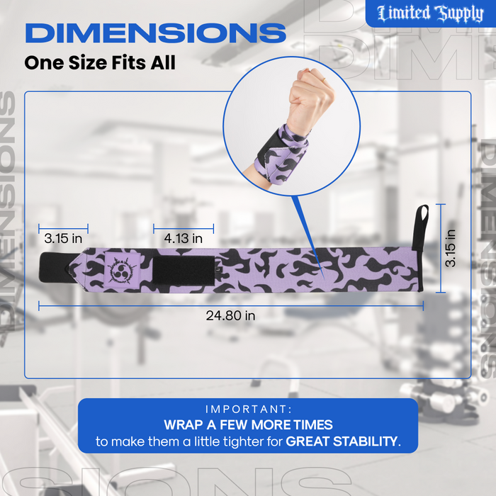 Anime Wrist Wraps 5 Pairs Bundle - 24" Lifting Straps for Men and Women - Gym Accessories Support (Trinity A) Crown Limited Supply