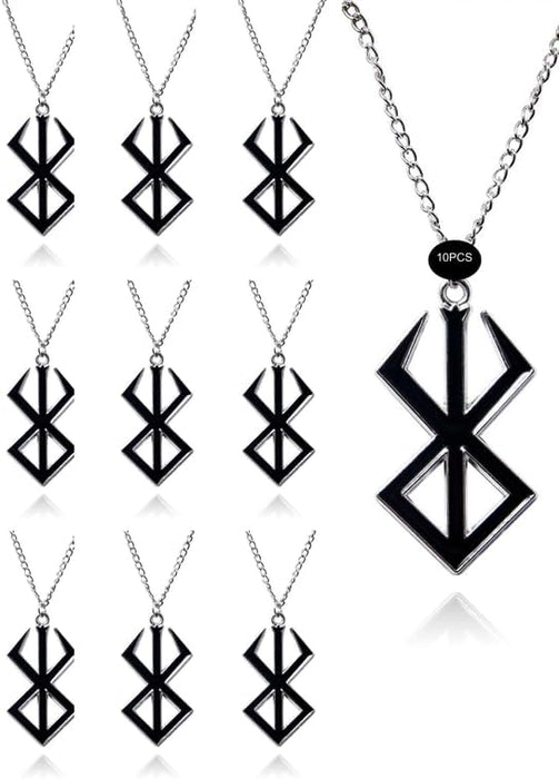 10pcs Anime Pendant Necklace - Stainless Steel Crown Limited Supply