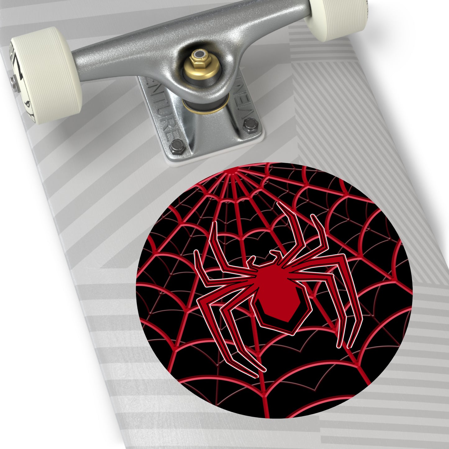 Spiderweb Round Vinyl Stickers