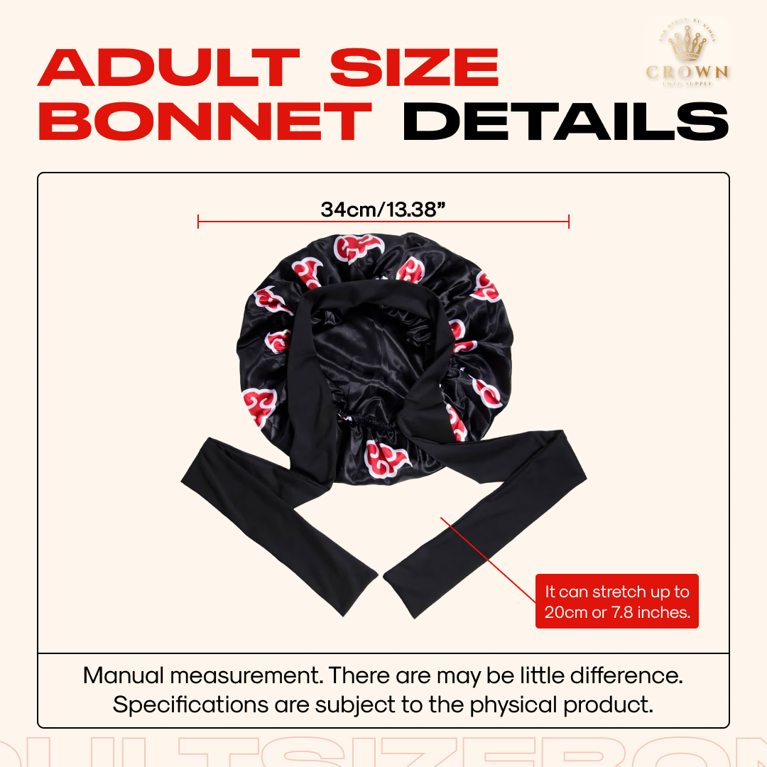 Non Slip Anime Bonnet with Tie Adjustable C1