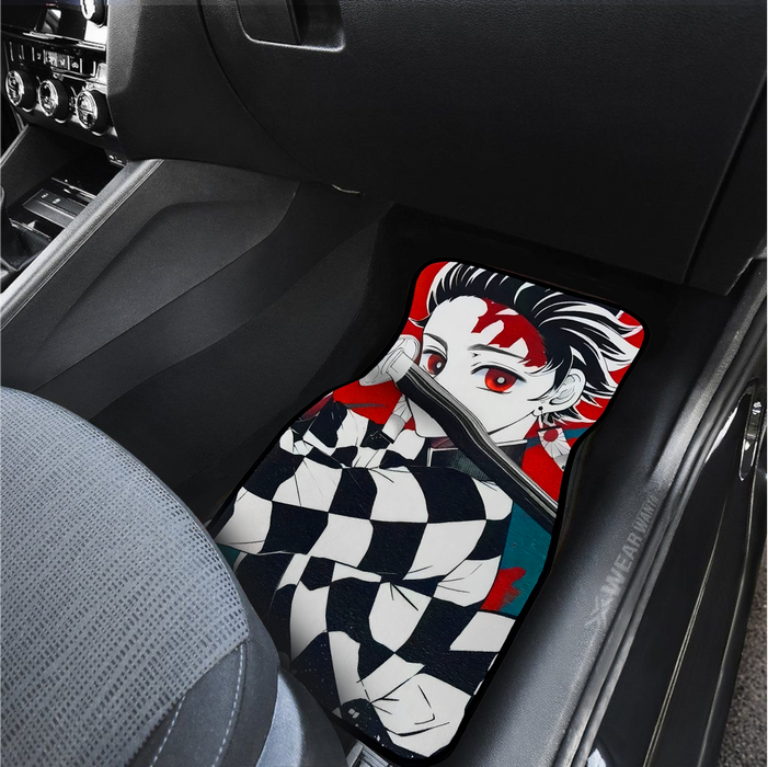 Anime Car Carpet Mat 1pc Front, Black Tanj Design Automotive Accessories Crown Limited Supply