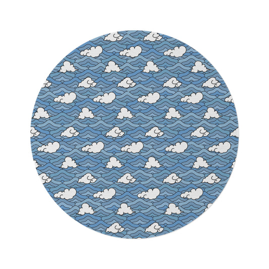 Blue Sakonj Round Rug
