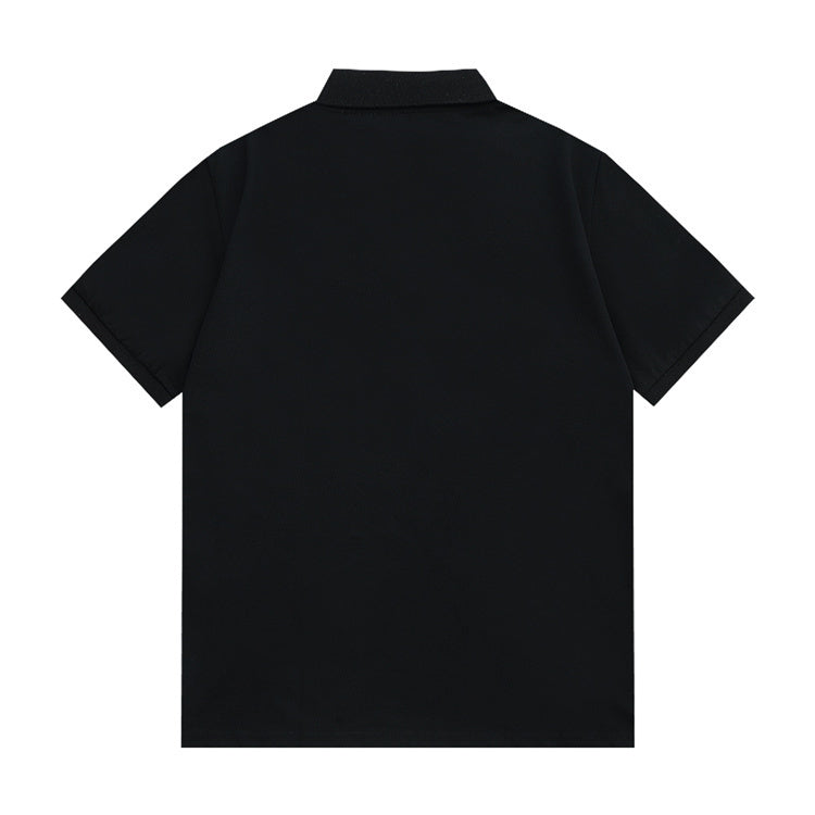 Black w/ Stripes GG Design Polo Shirt
