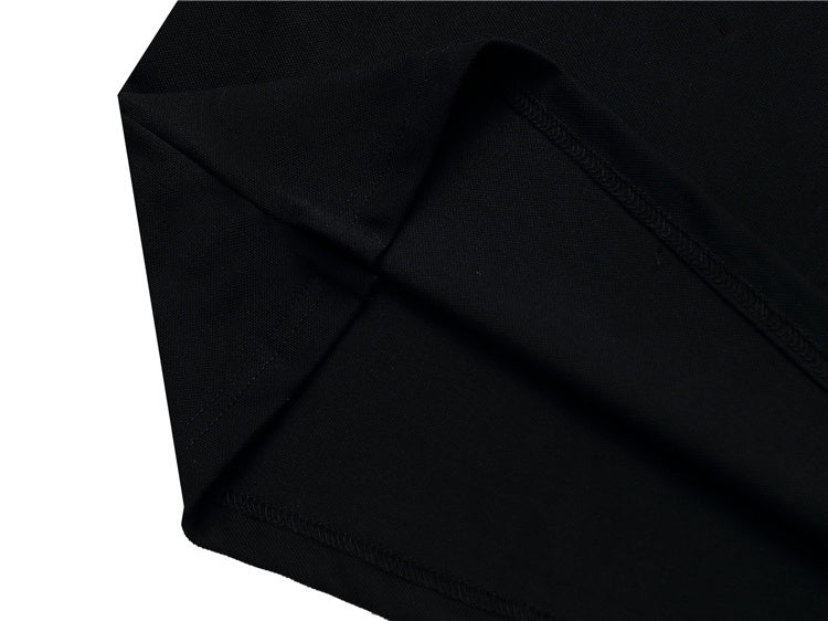 Black w/ Stripes GG Design Polo Shirt