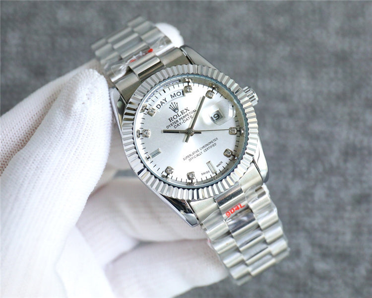 Silver Rlex Design Watch