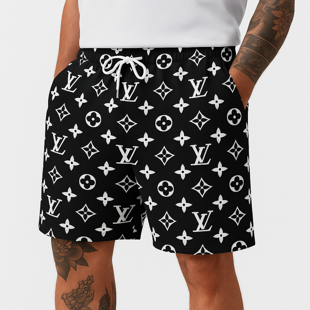 Black LLV Design Shorts 1