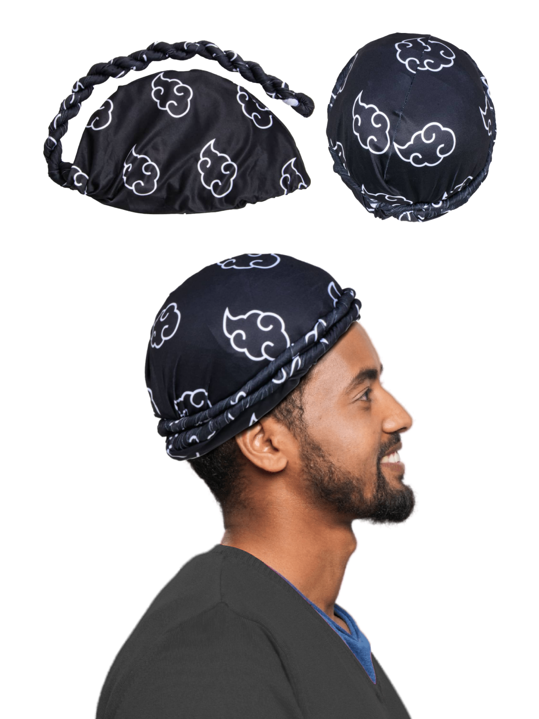 Anime Turban for Men - Satin Hair Wrap Crown Limited Supply