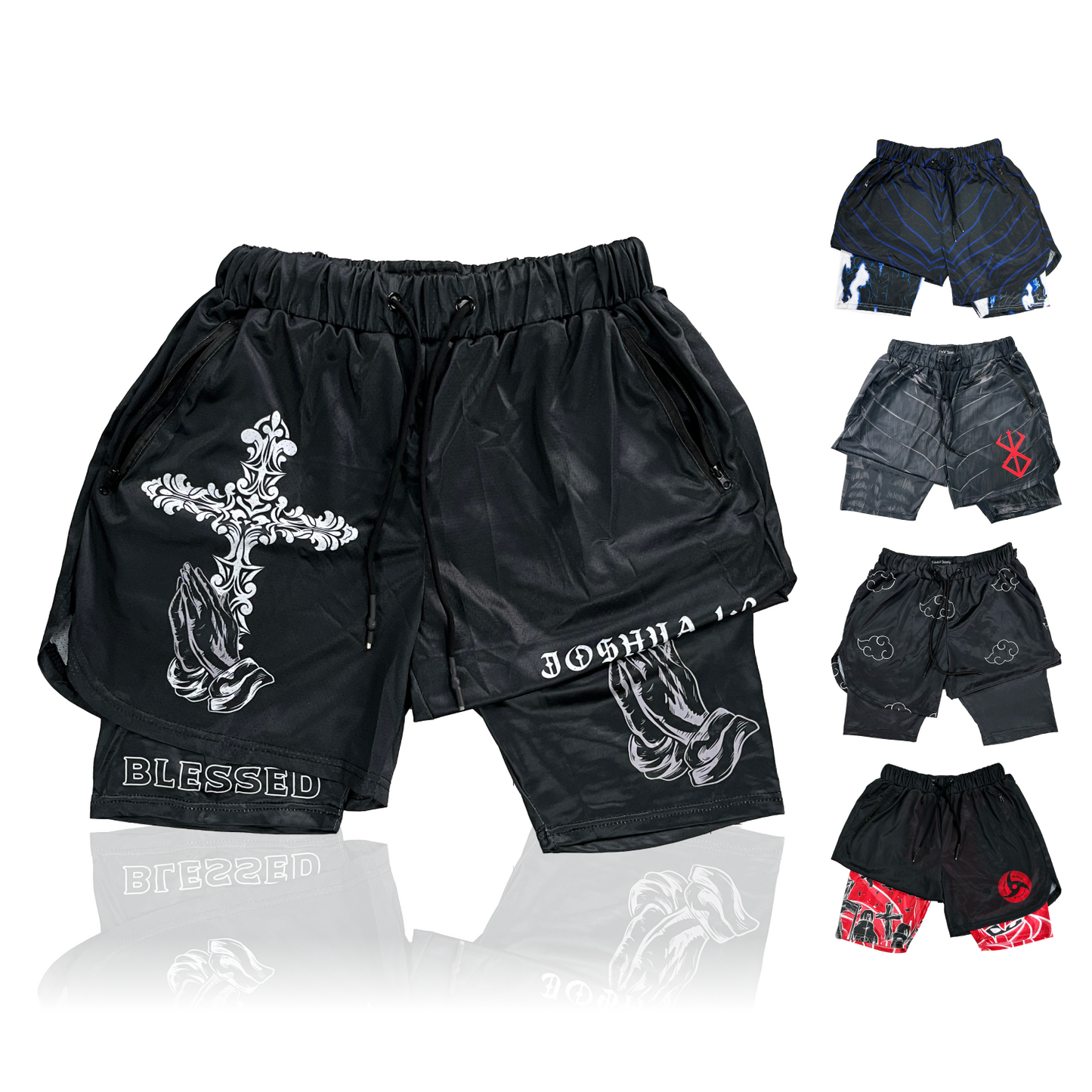 Black Cross Anime Shorts