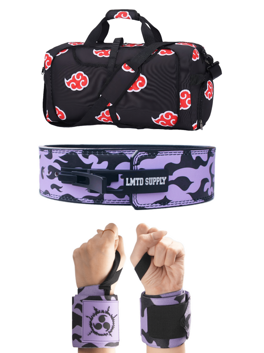 Anime Gym Bag, Belt and Wrist Wrap Set For Men And Women Accesories