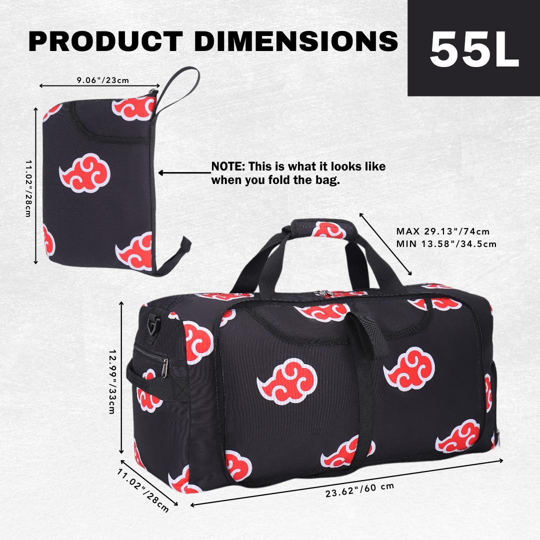 Anime Gym Bag for Women Men and Wrist Wrap Bundle Set