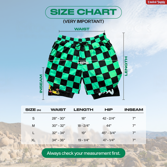 Green Dragon Anime Mesh Shorts for Men and Women Crown Limited Supply