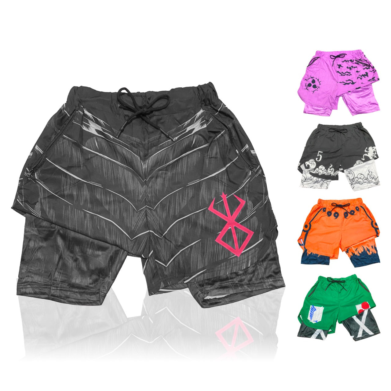 Black Berserker Anime Shorts Crown Limited Supply