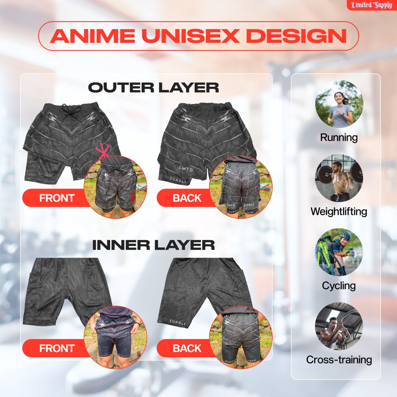 Black Berserker Anime Shorts Crown Limited Supply