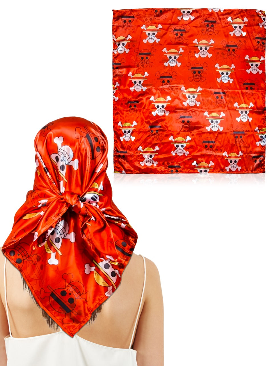 Red Skull Anime Silky Scarf Crown Limited Supply