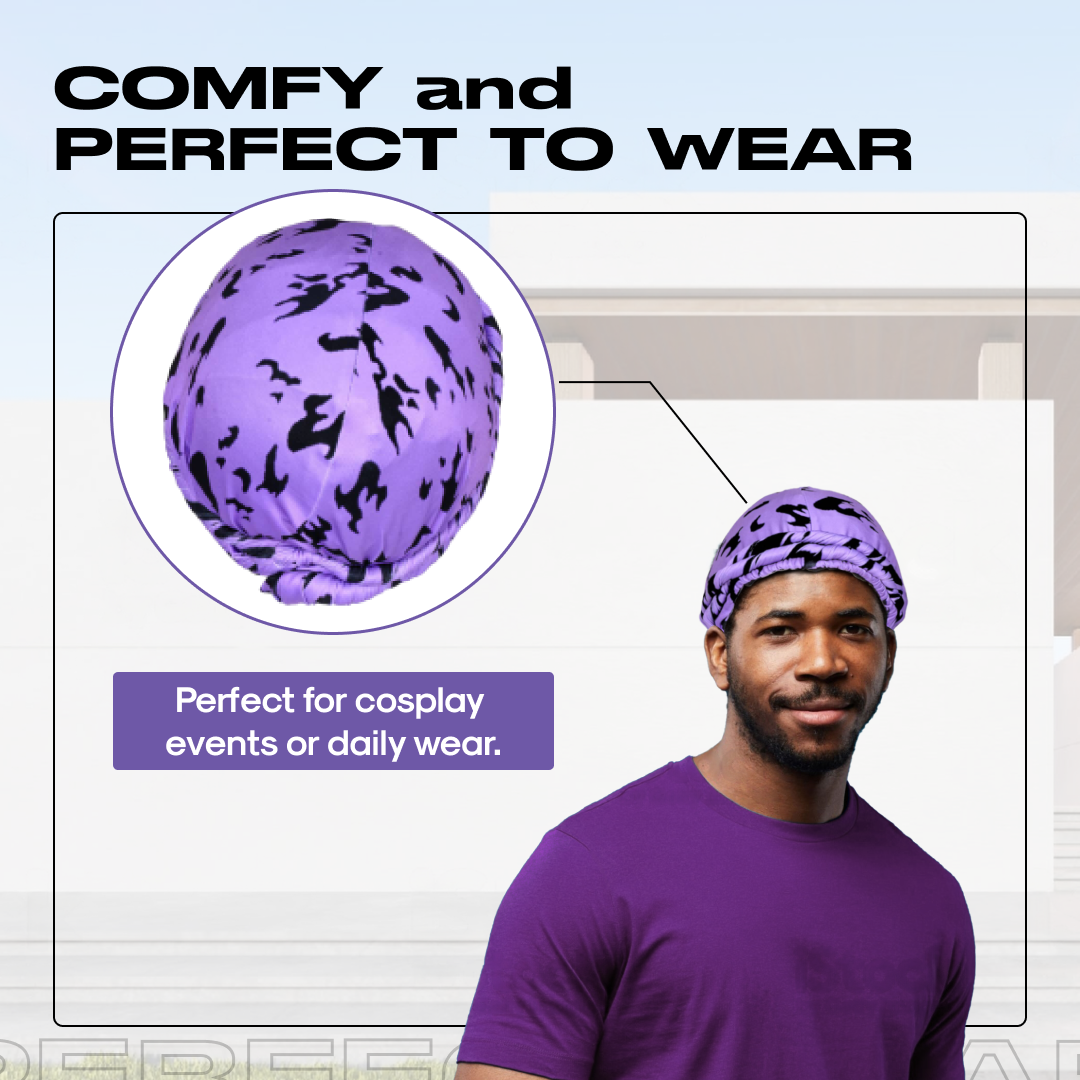 Anime Turban for Men - Satin Hair Wrap Crown Limited Supply