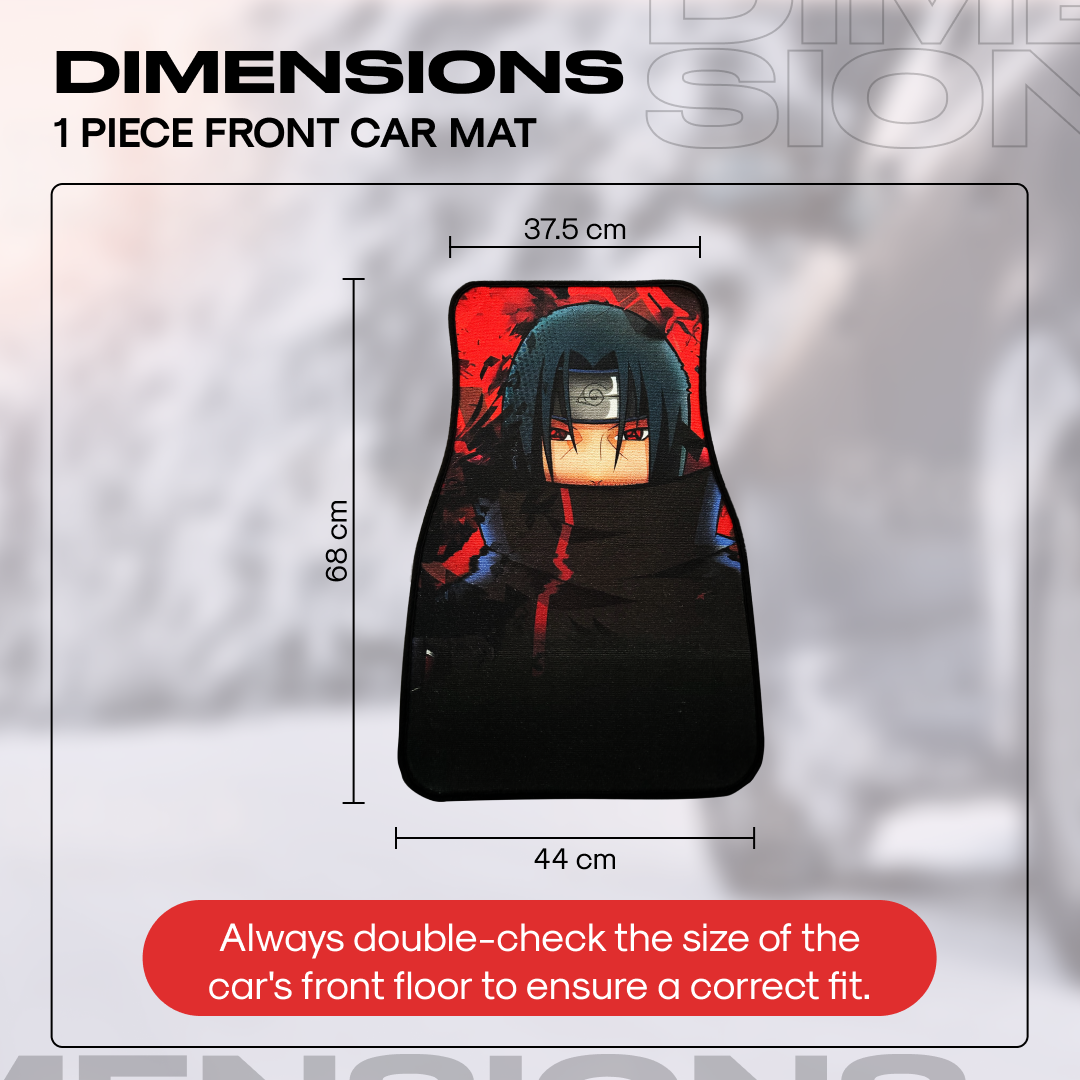 Anime Car Carpet Mat 1pc - Black Itach