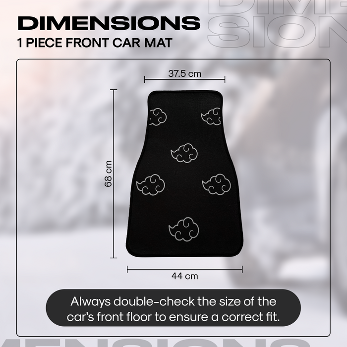 Anime Car Carpet Mat 1pc - Black Cloud