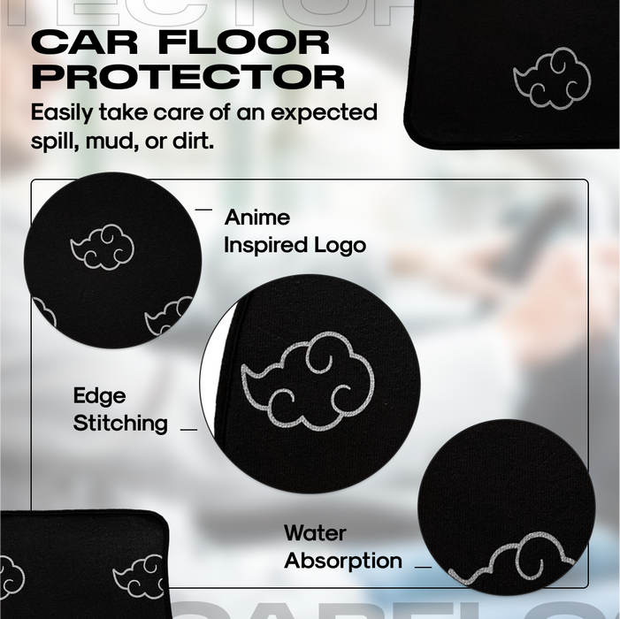 Anime Car Carpet Mat 1pc - Black Cloud