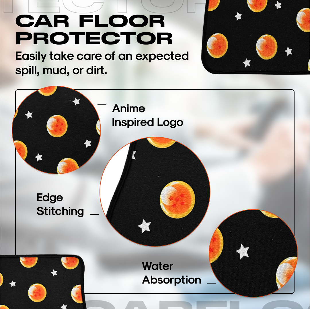 Anime Car Carpet Mat 1pc -Black Star DBZ