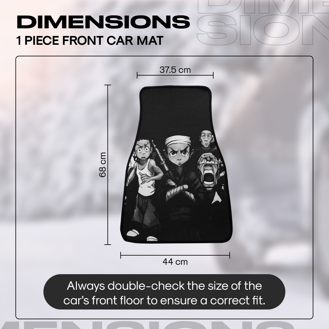 Anime Car Carpet Mat 1pc - Black Boondcks