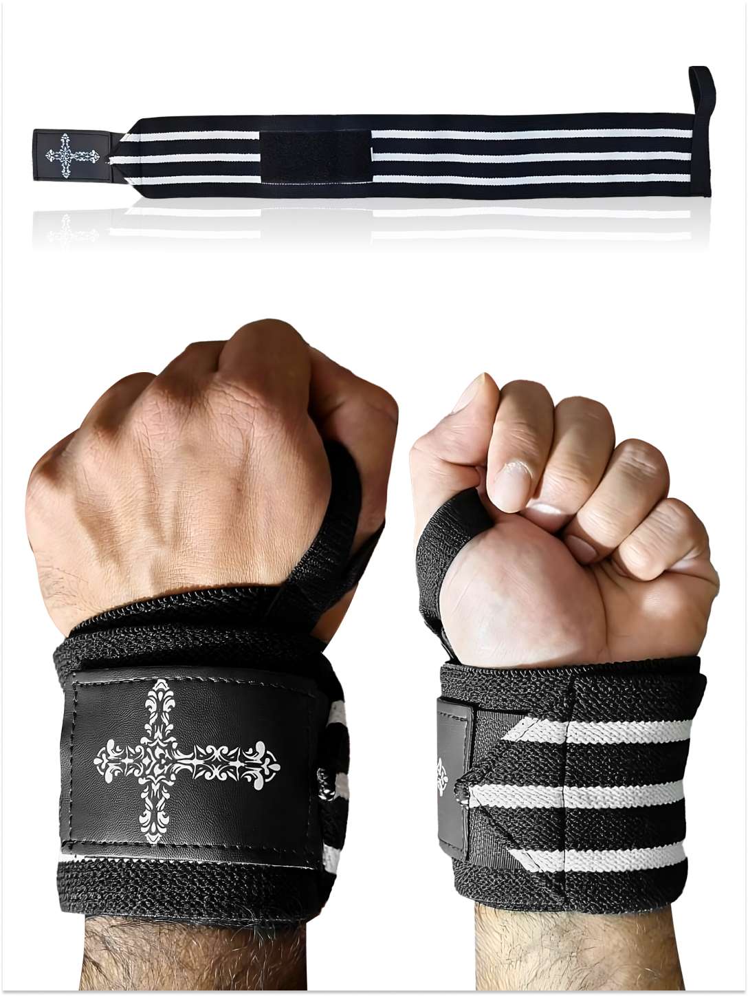 White Cross Wrist Wrap