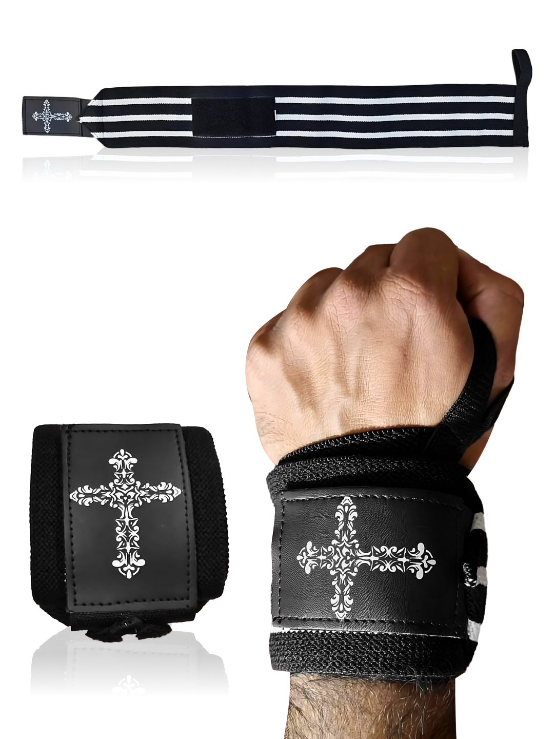 White Cross Wrist Wrap