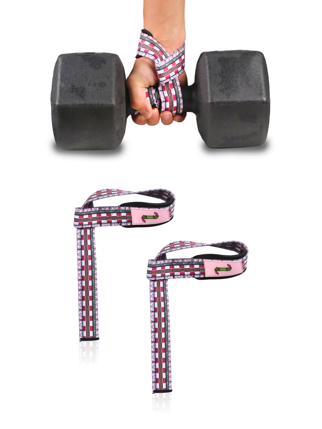 Pink Nezko Lifting Wrist Straps