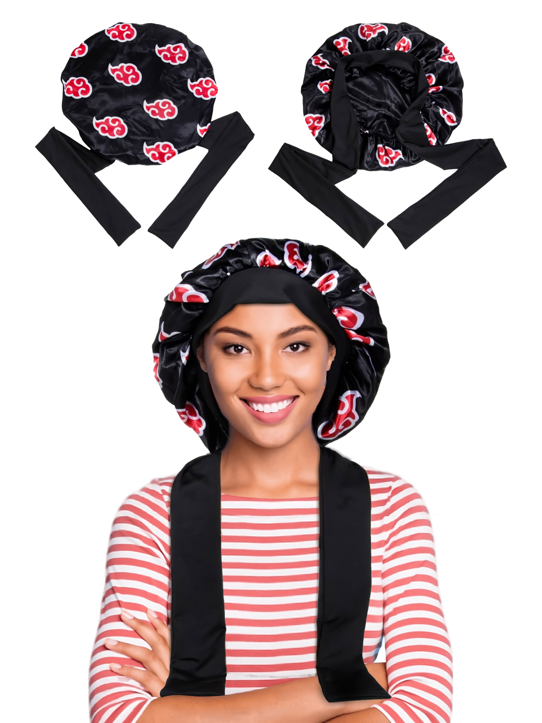 Non Slip Anime Bonnet with Tie Adjustable C1