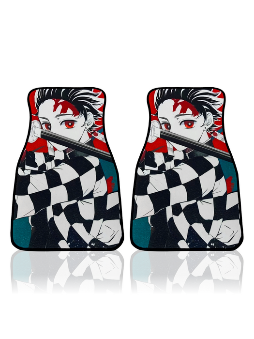 Anime Car Carpet Mat Set of 2 Front Crown Limited Supply