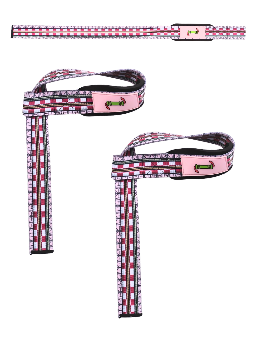 Pink Nezko Lifting Wrist Straps