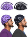 2 Pcs Anime Turban for Men - Satin Hair Wrap Head Scarf Halo Lined Stretch Head Wraps Crown Limited Supply