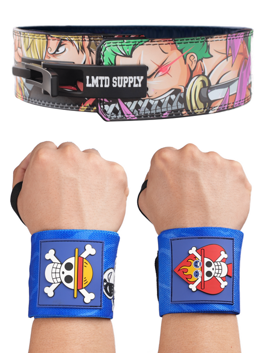 2PC Set Anime Belt and Wrist Wrap Bundle Crown Limited Supply