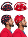 2 Pcs Anime Turban for Men - Satin Hair Wrap Head Scarf Halo Lined Stretch Head Wraps Crown Limited Supply