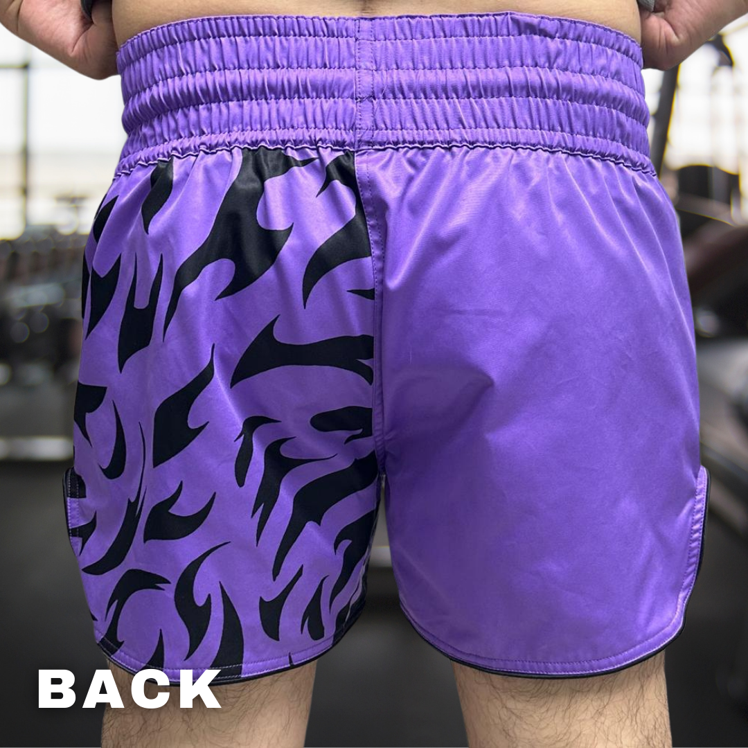 Anime Muay Thai Boxing Shorts (Purple CursedM)