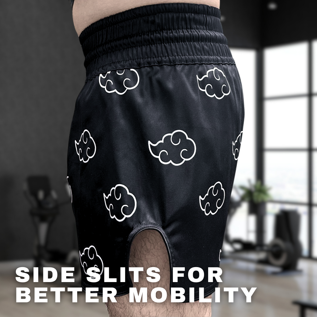 Anime Muay Thai Boxing Shorts (Black Cloud)