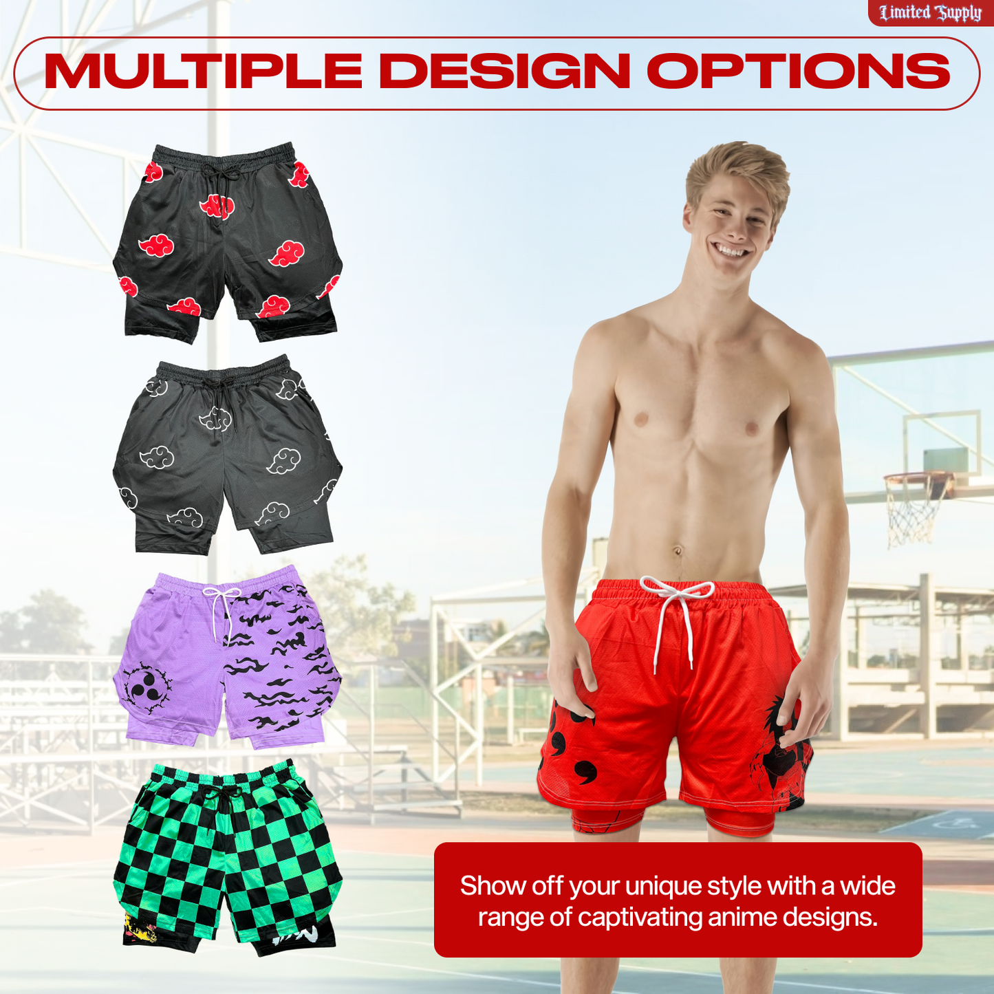 Anime Compression Shorts Crown Limited Supply