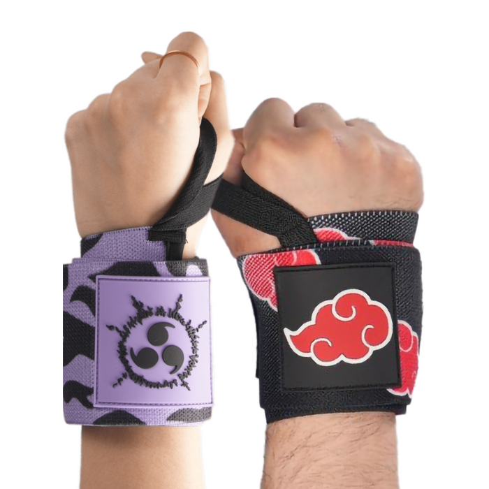 Anime Wrist Wraps 2 Pairs Bundle - 24" Lifting Straps for Men and Women - Gym Accessories Support Crown Limited Supply