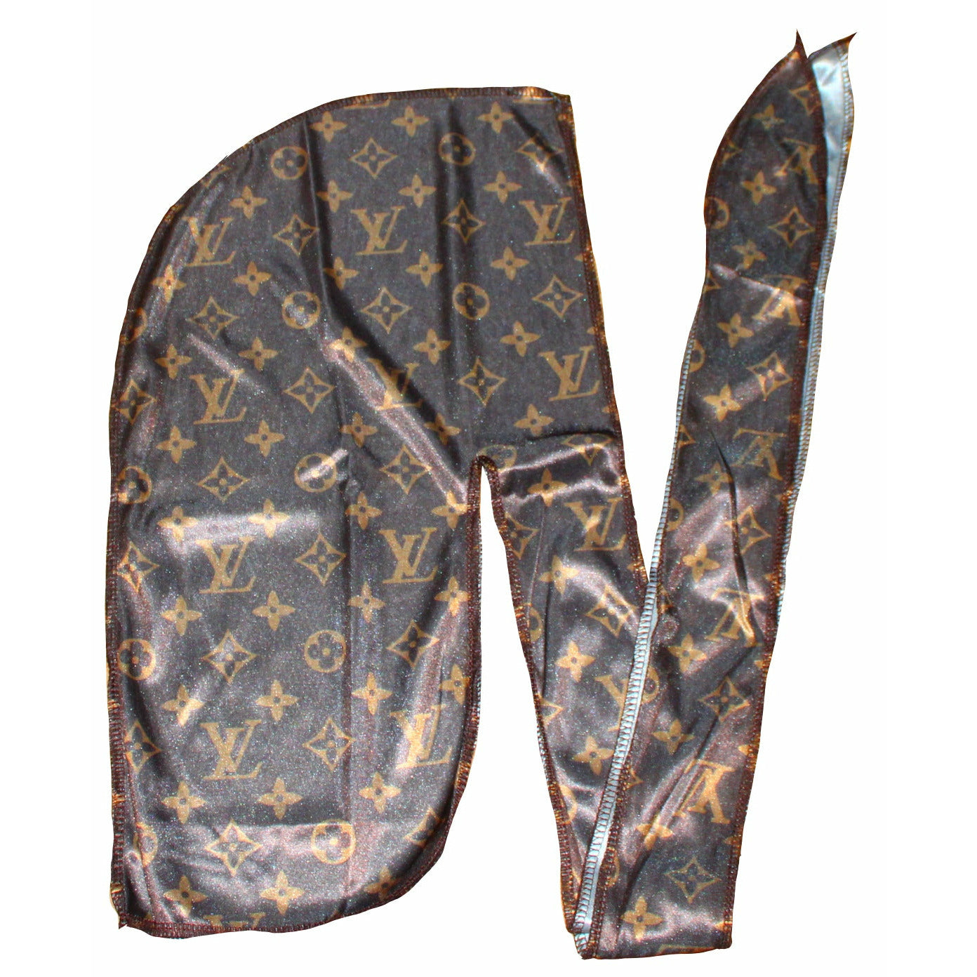 Brown LV SIlky Crown Durag Crown Limited Supply