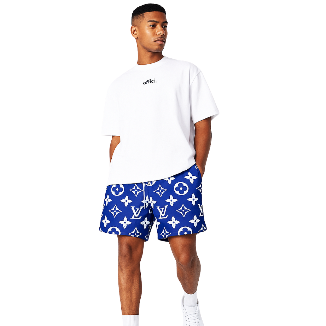 Blue LLV Design Shorts