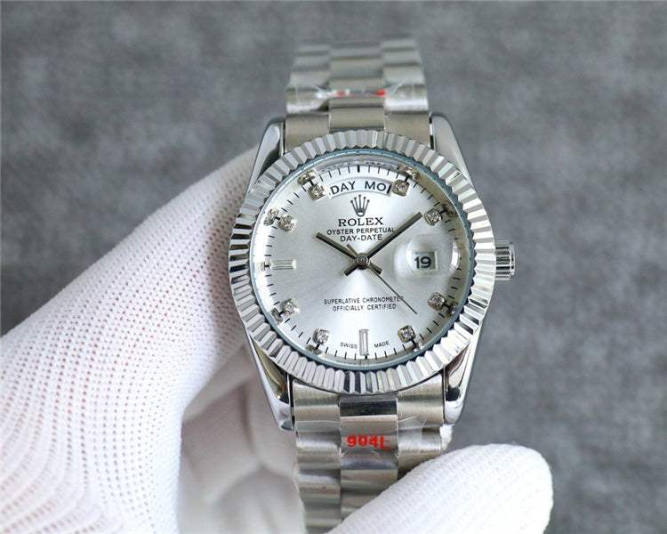 Silver Rlex Design Watch