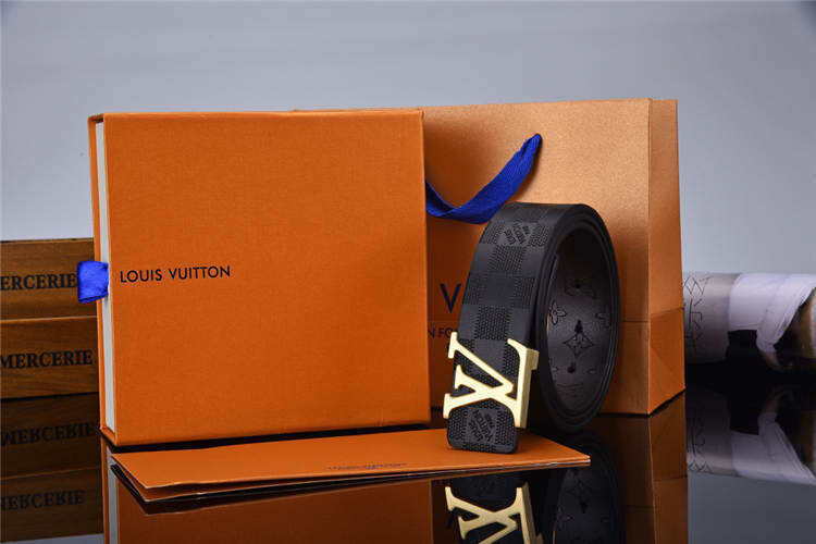 Black LLV Checkered Design Belt