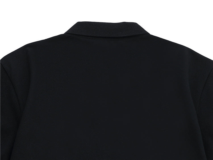 Black w/ Stripes GG Design Polo Shirt