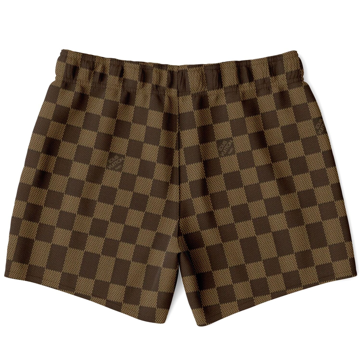 Brown LLV Checkered Design Shorts